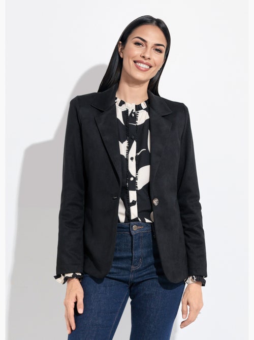 Chaqueta de cuello sastre de sarga suave con 1 botón - AFIBEL - Kiabi
