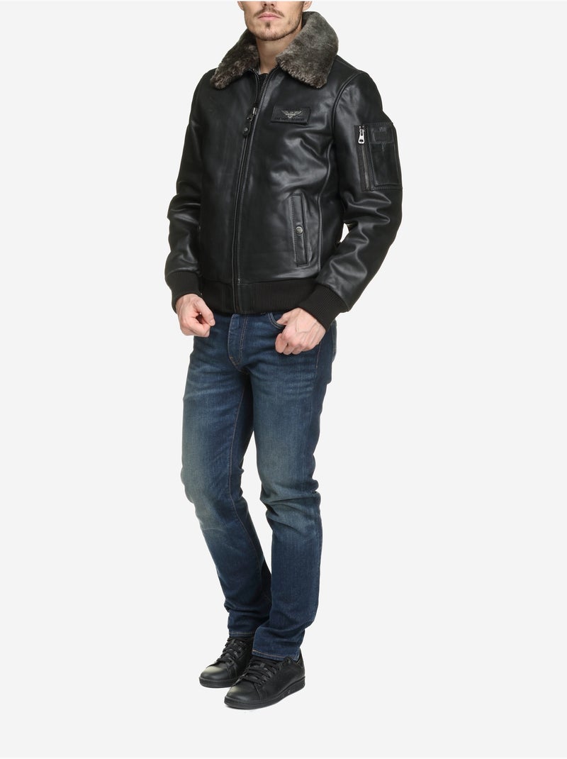 Chaqueta de cuero - redskins Negro - Kiabi