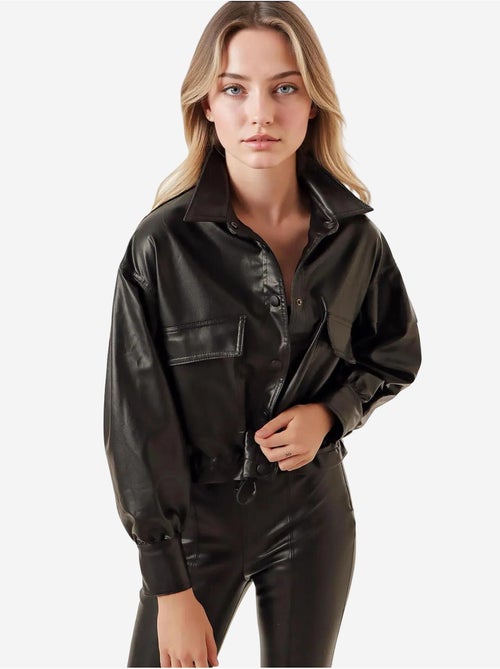 Chaqueta de cuero corta bdart - Kiabi Chaqueta de cuero corta bdart - Kiabi