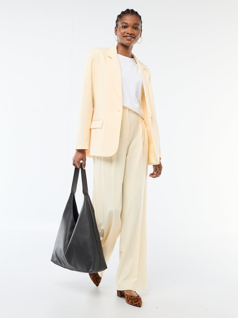 Chaqueta de de traje Beige - Kiabi