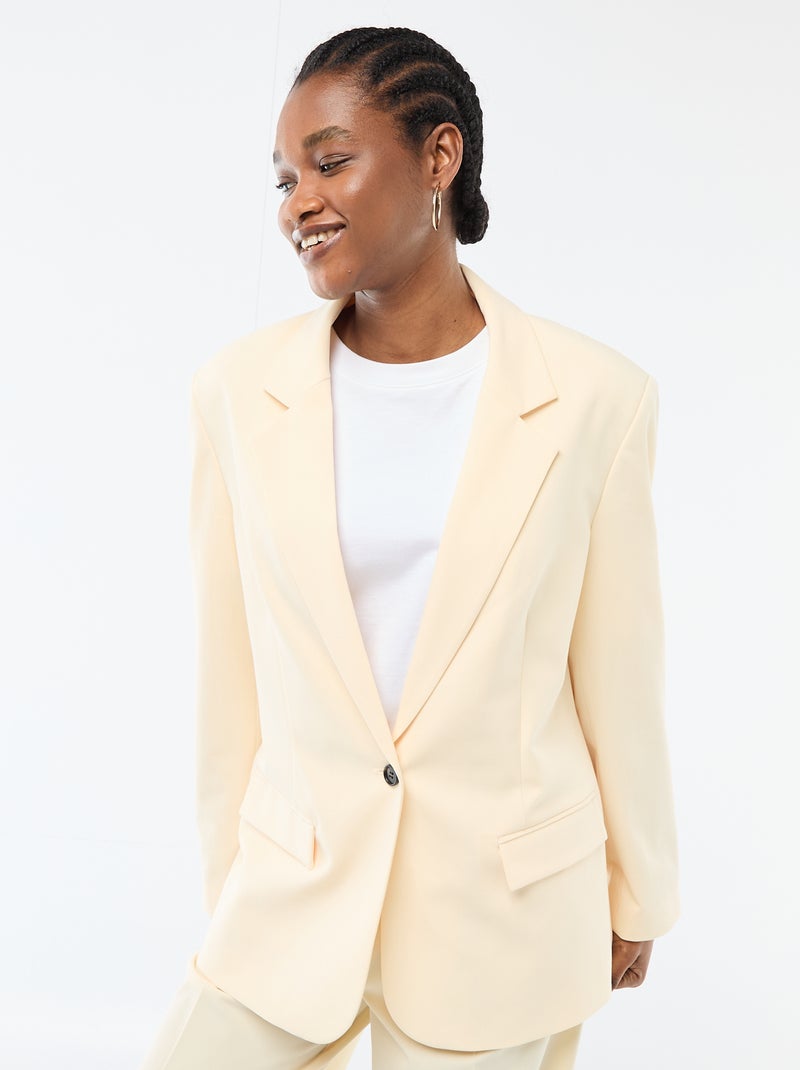 Chaqueta de de traje Beige - Kiabi