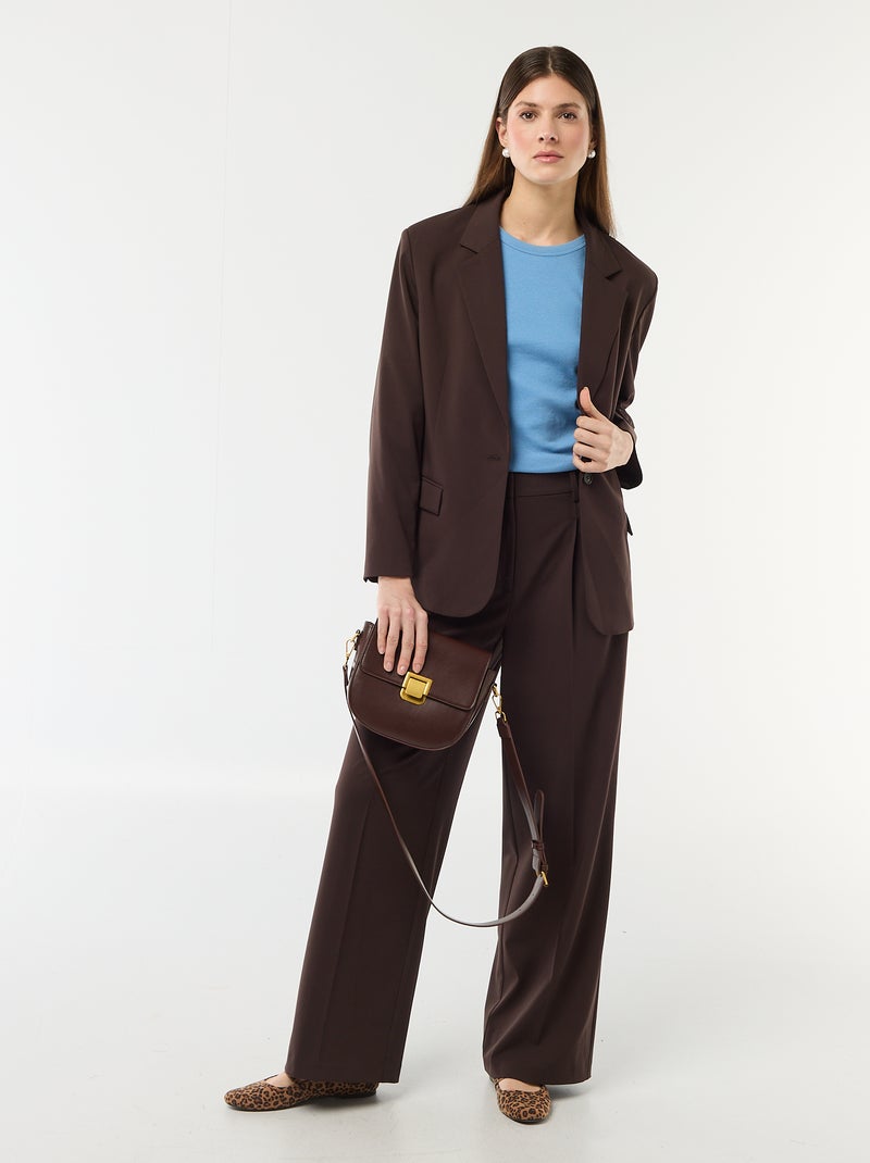 Chaqueta de de traje Marron - Kiabi