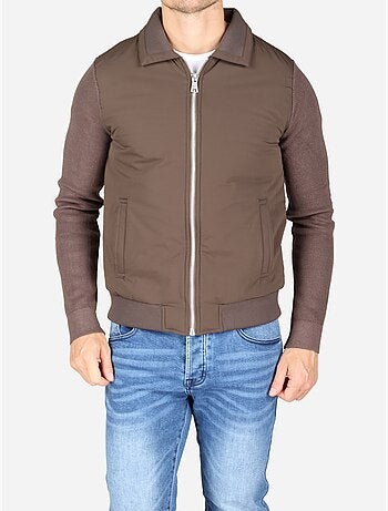Chaqueta de dos materiales - frilivin