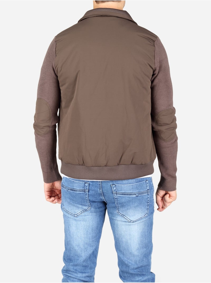 Chaqueta de dos materiales - frilivin Marrón - Kiabi