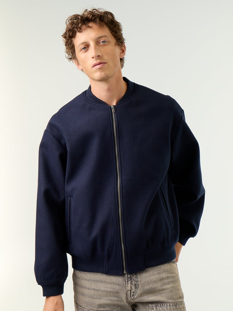 Chaqueta de efecto lana Azul - Kiabi