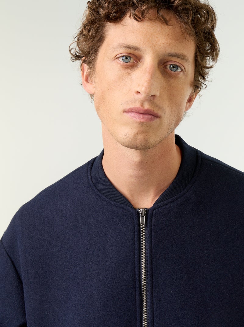 Chaqueta de efecto lana Azul - Kiabi
