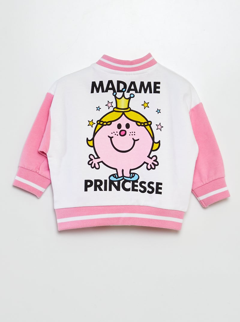 Chaqueta de estilo universidad americana 'Mr Men & Little Miss' ROSA - Kiabi