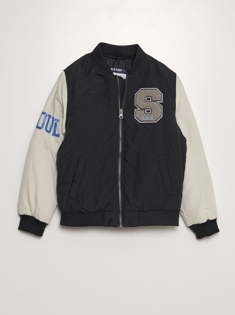 Chaqueta de estilo universidad americana NEGRO - Kiabi