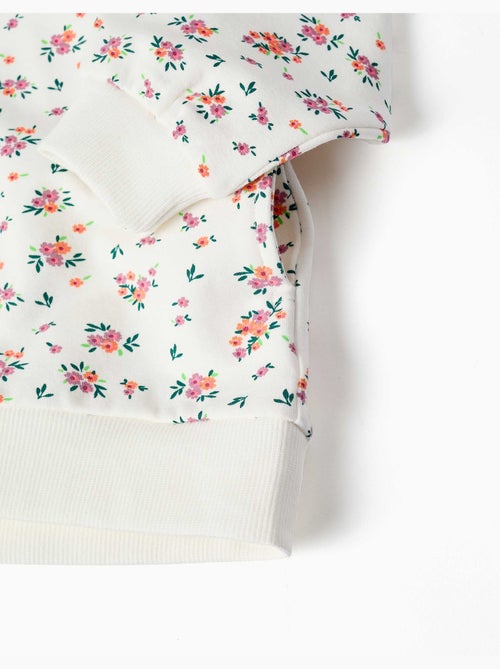 Chaqueta de felpa con capucha y estampado floral - Kiabi Chaqueta de felpa con capucha y estampado floral - Kiabi