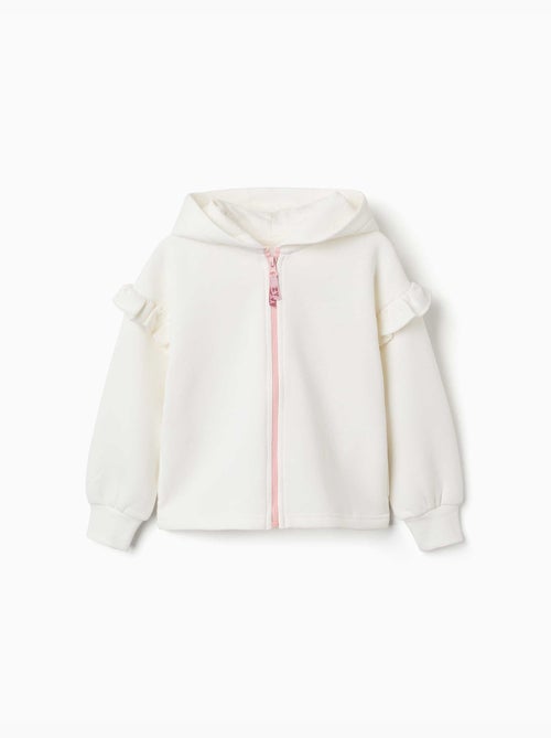 Chaqueta de felpa con capucha y forro perchado - Kiabi Chaqueta de felpa con capucha y forro perchado - Kiabi