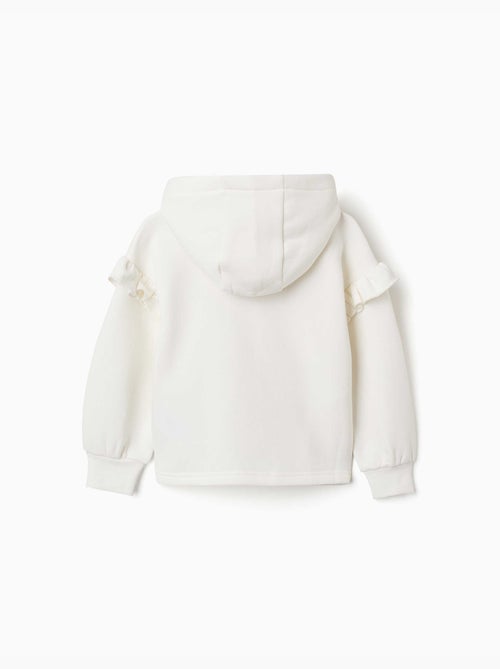 Chaqueta de felpa con capucha y forro perchado - Kiabi Chaqueta de felpa con capucha y forro perchado - Kiabi