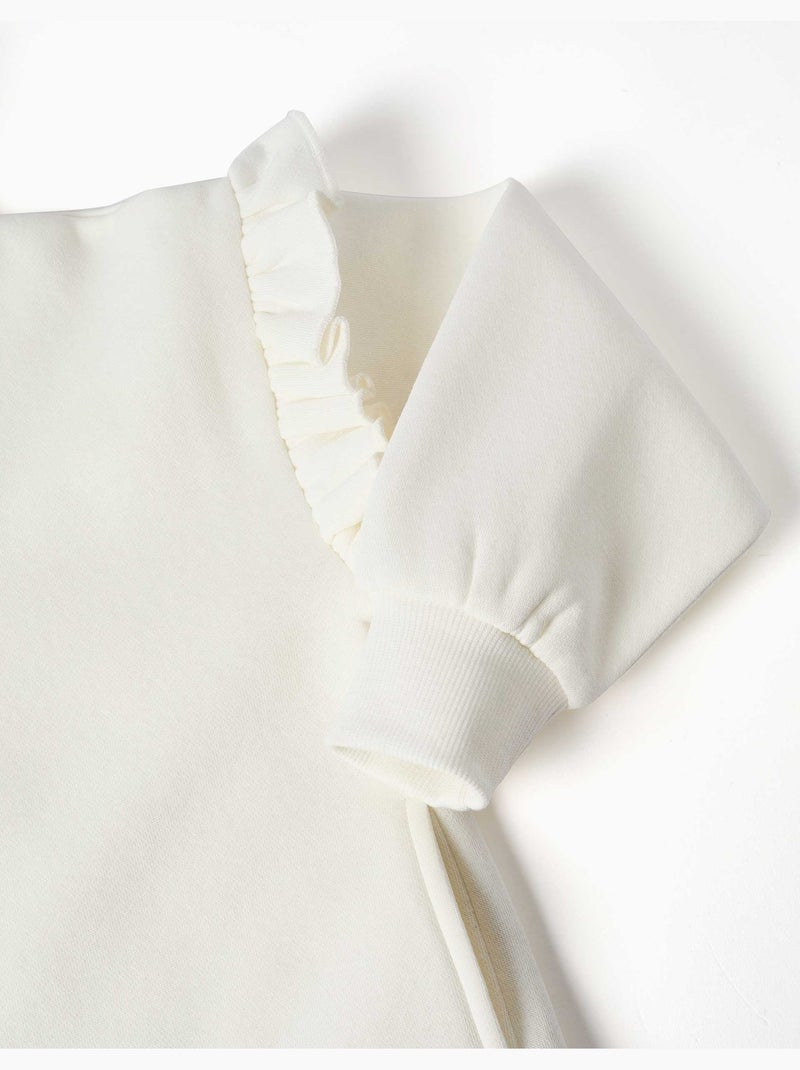 Chaqueta de felpa con capucha y forro perchado Blanco - Kiabi