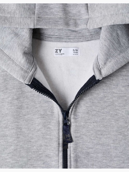 Chaqueta de felpa con capucha y forro perchado - Kiabi
