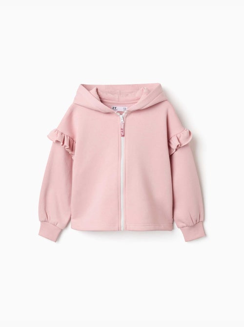 Chaqueta de felpa con capucha y forro perchado - Kiabi Chaqueta de felpa con capucha y forro perchado - Kiabi