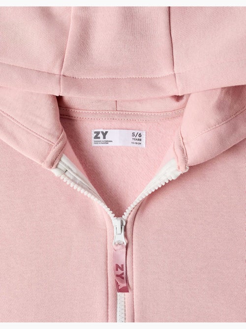 Chaqueta de felpa con capucha y forro perchado - Kiabi Chaqueta de felpa con capucha y forro perchado - Kiabi
