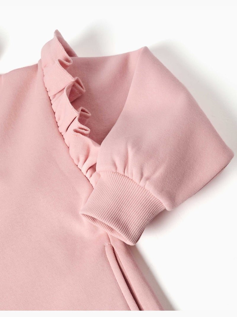 Chaqueta de felpa con capucha y forro perchado Rosa claro - Kiabi