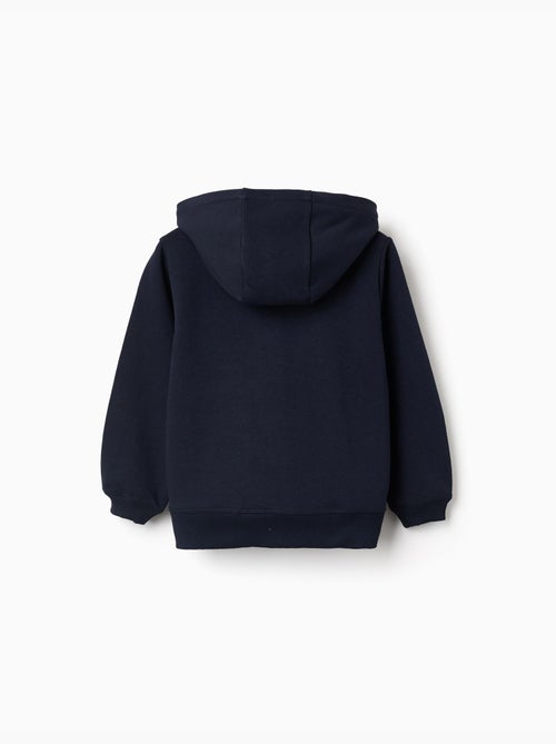Chaqueta de felpa con capucha y M bordada - Kiabi Chaqueta de felpa con capucha y M bordada - Kiabi