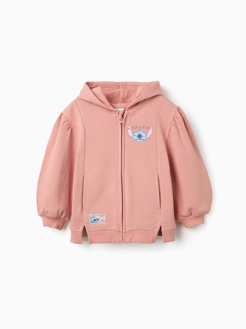 Chaqueta de felpa perchada con capucha y estampados de Stitch - Kiabi