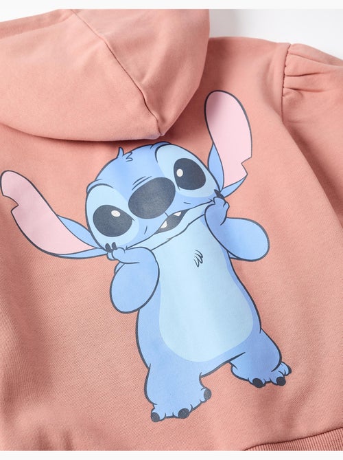 Chaqueta de felpa perchada con capucha y estampados de Stitch - Kiabi