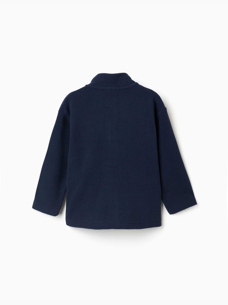 Chaqueta de felpa polar con cuello alto Azul oscuro - Kiabi