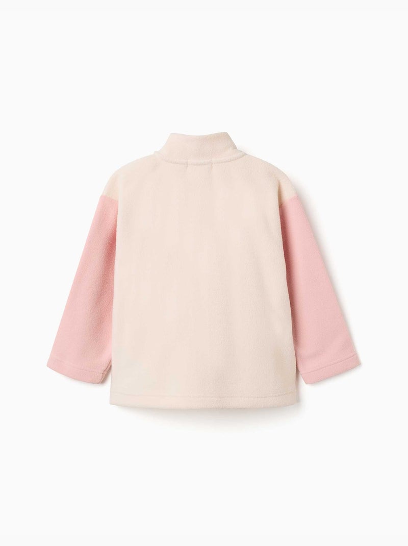 Chaqueta de felpa polar con cuello alto Beige claro - Kiabi