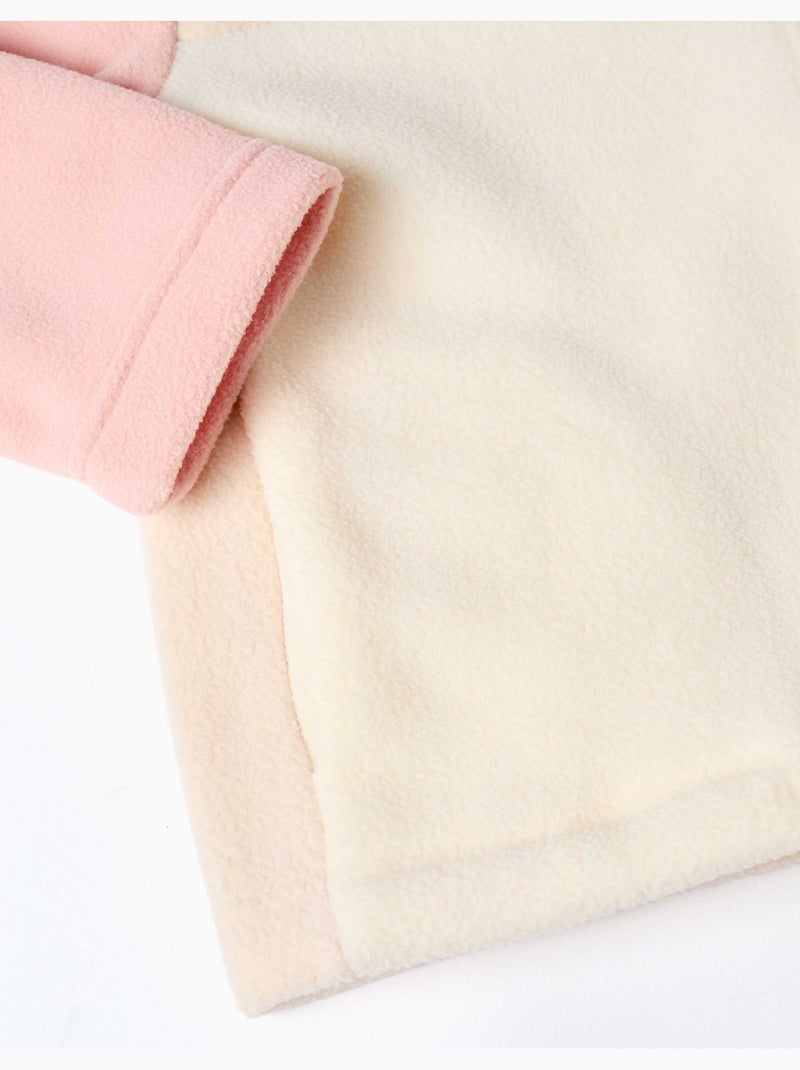 Chaqueta de felpa polar con cuello alto Beige claro - Kiabi