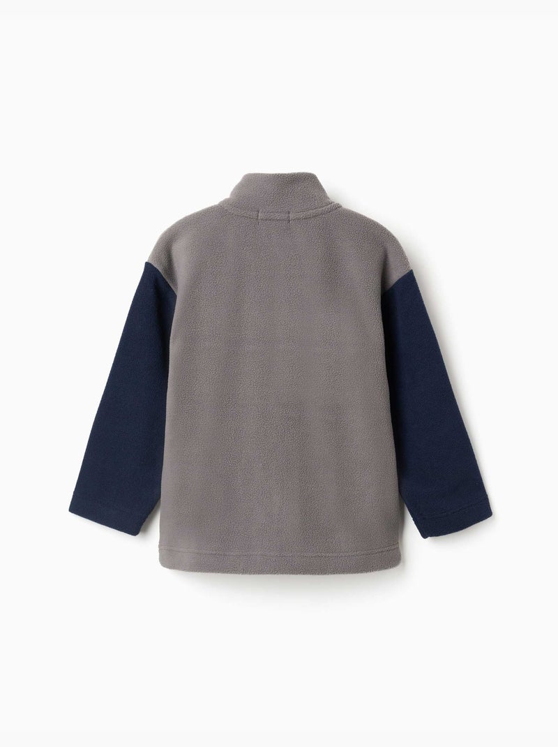Chaqueta de felpa polar con cuello alto Gris - Kiabi