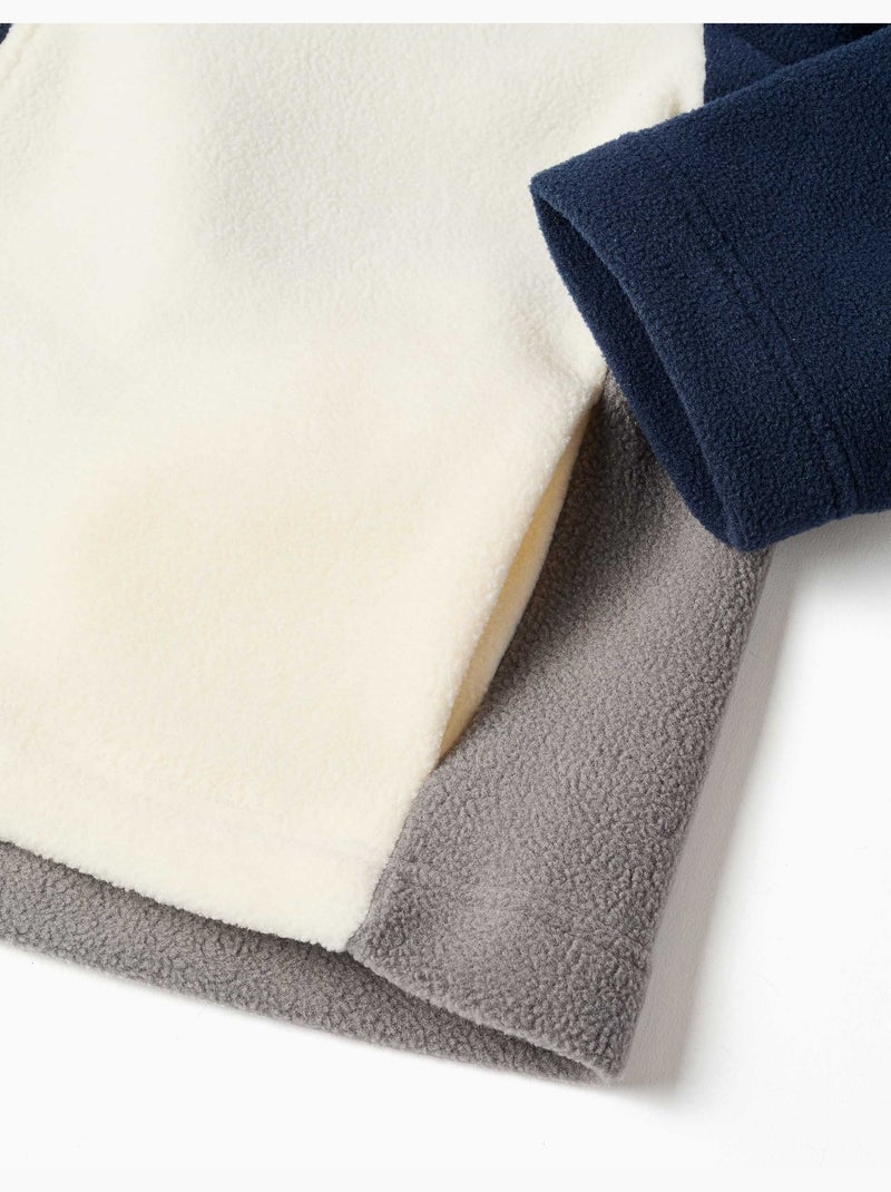 Chaqueta de felpa polar con cuello alto Gris - Kiabi