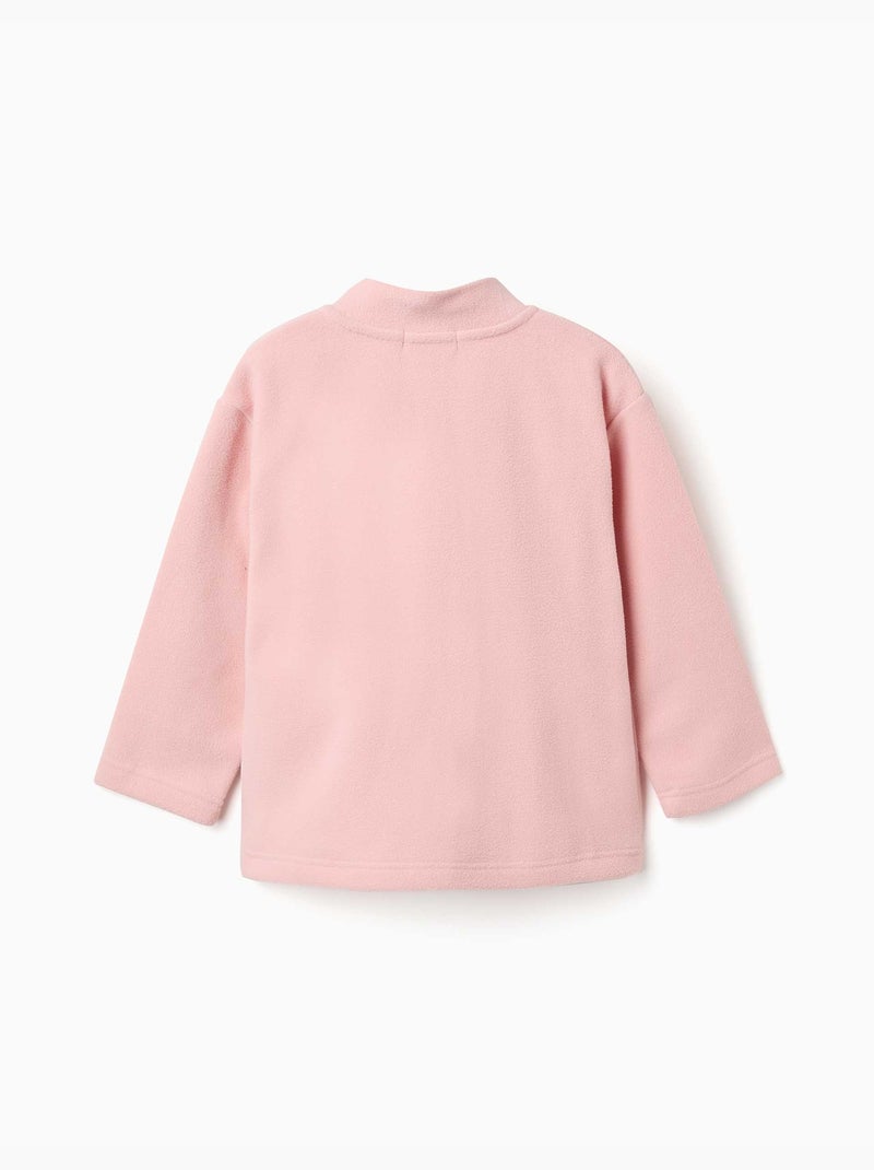 Chaqueta de felpa polar con cuello alto Rosa claro - Kiabi