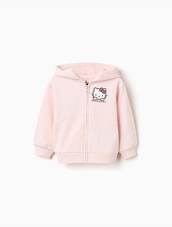 Chaqueta de Fleece Cardado para Bebé, Rosa Claro