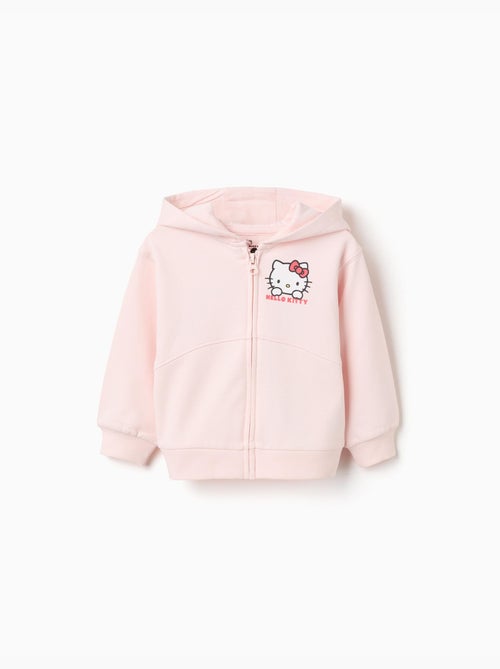 Chaqueta de Fleece Cardado para Bebé, Rosa Claro - Kiabi