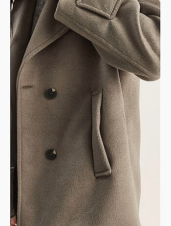Chaqueta de gabardina extragrande con botones y bolsillos lucci