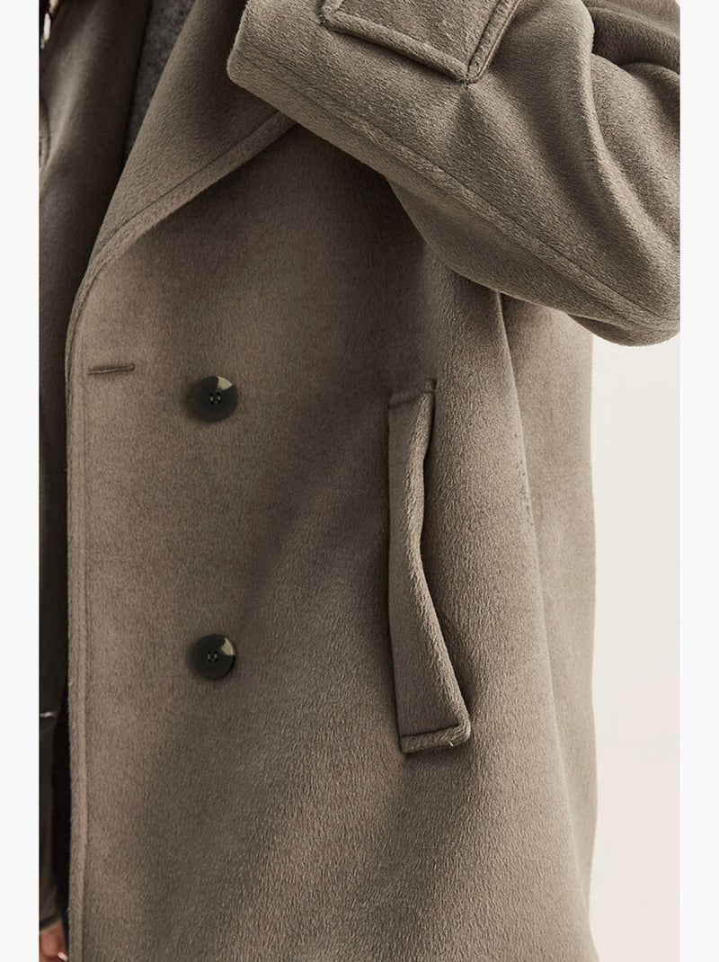 Chaqueta de gabardina extragrande con botones y bolsillos lucci Caqui - Kiabi