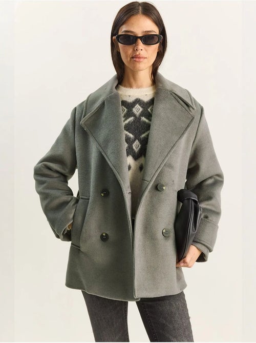 Chaqueta de gabardina extragrande con botones y bolsillos lucci - Kiabi