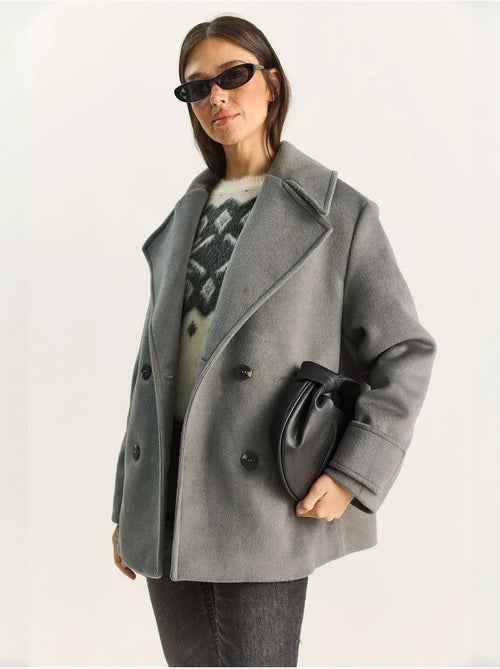Chaqueta de gabardina extragrande con botones y bolsillos lucci - Kiabi