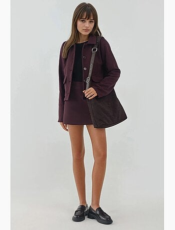 Chaqueta de gabardina texturizada con cierre de botones hiccup