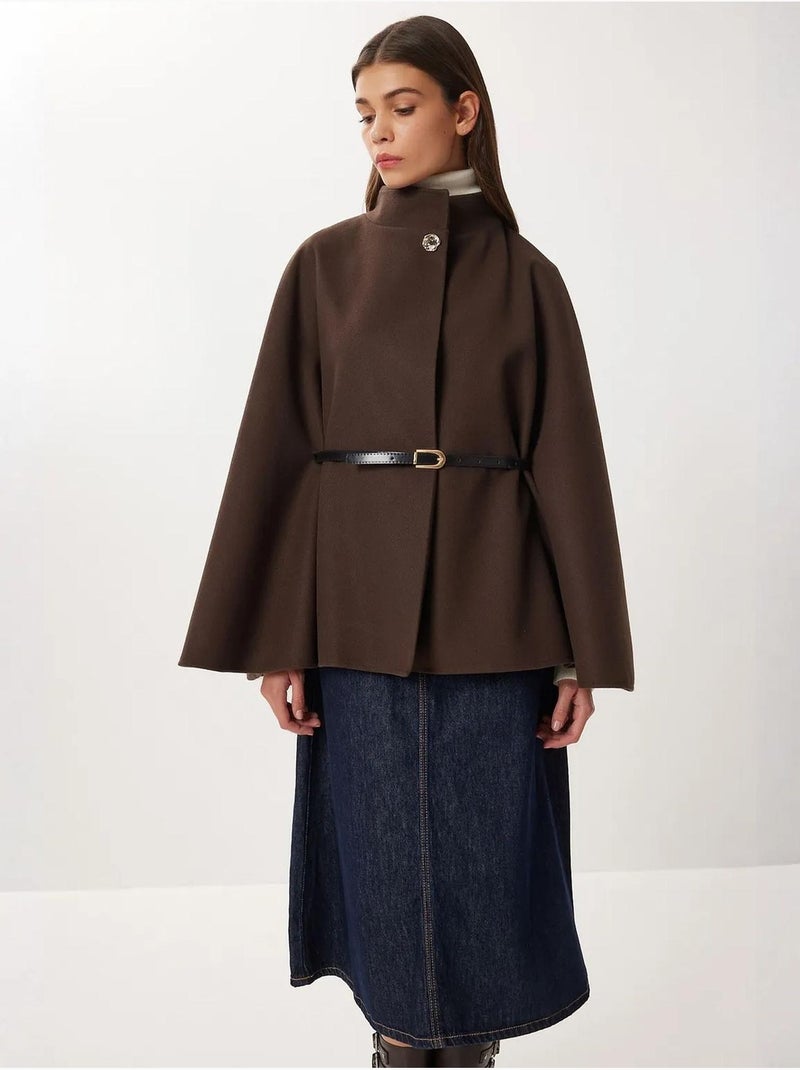 Chaqueta de gabardina texturizada con cierre de botones istanbul Marrón chocolate - Kiabi