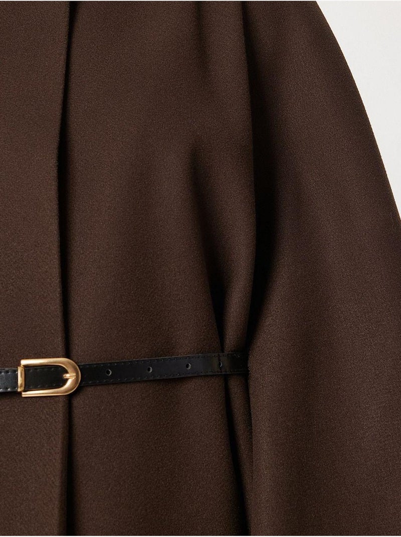 Chaqueta de gabardina texturizada con cierre de botones istanbul Marrón chocolate - Kiabi