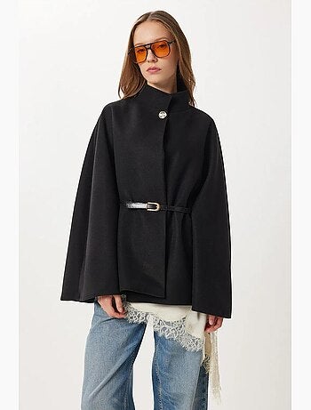 Chaqueta de gabardina texturizada con cierre de botones istanbul
