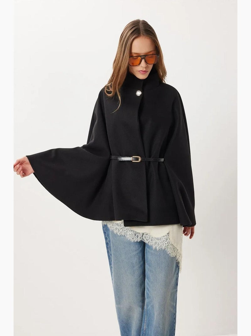 Chaqueta de gabardina texturizada con cierre de botones istanbul Negro - Kiabi