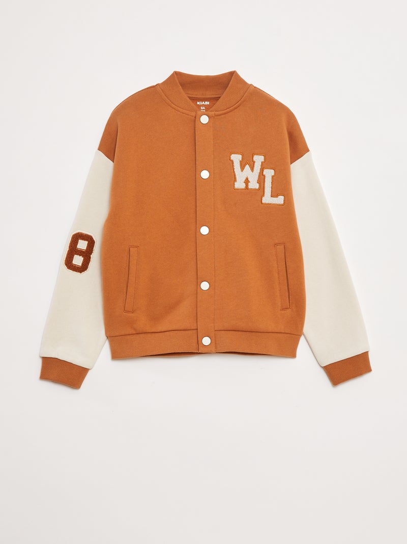 Chaqueta de inspiración universidad americana Beige - Kiabi