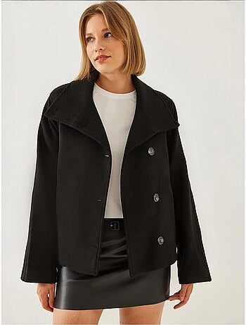 Chaqueta de lana cruzada con botones lucci