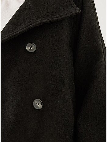Chaqueta de lana cruzada con botones lucci