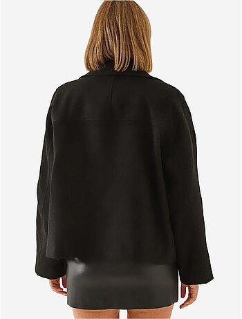 Chaqueta de lana cruzada con botones lucci