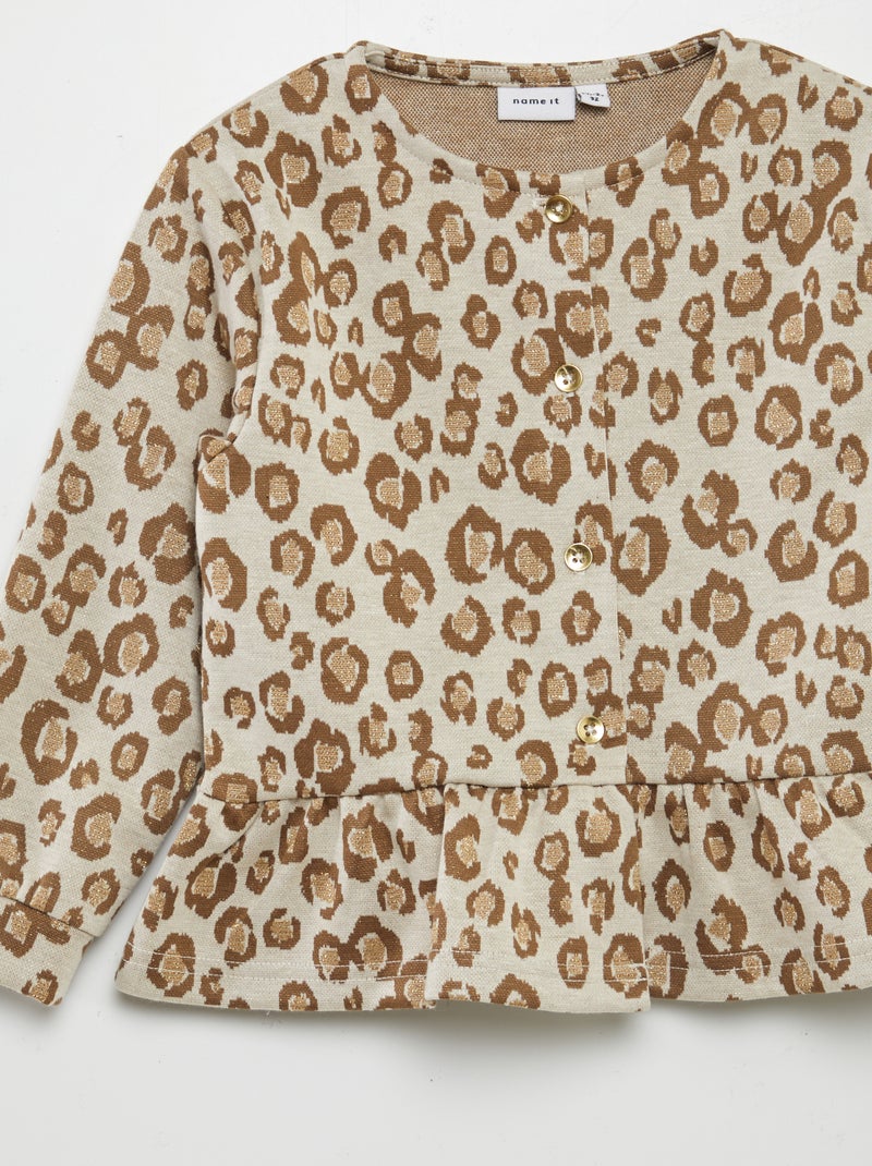 Chaqueta de leopardo 'Name it' BEIGE - Kiabi