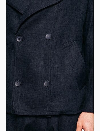 Chaqueta de lino abotonada giesto