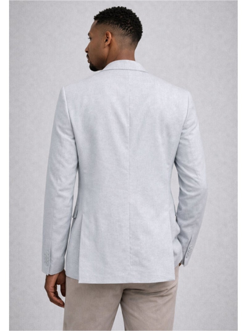 Chaqueta de lino Kebello Azul cielo - Kiabi