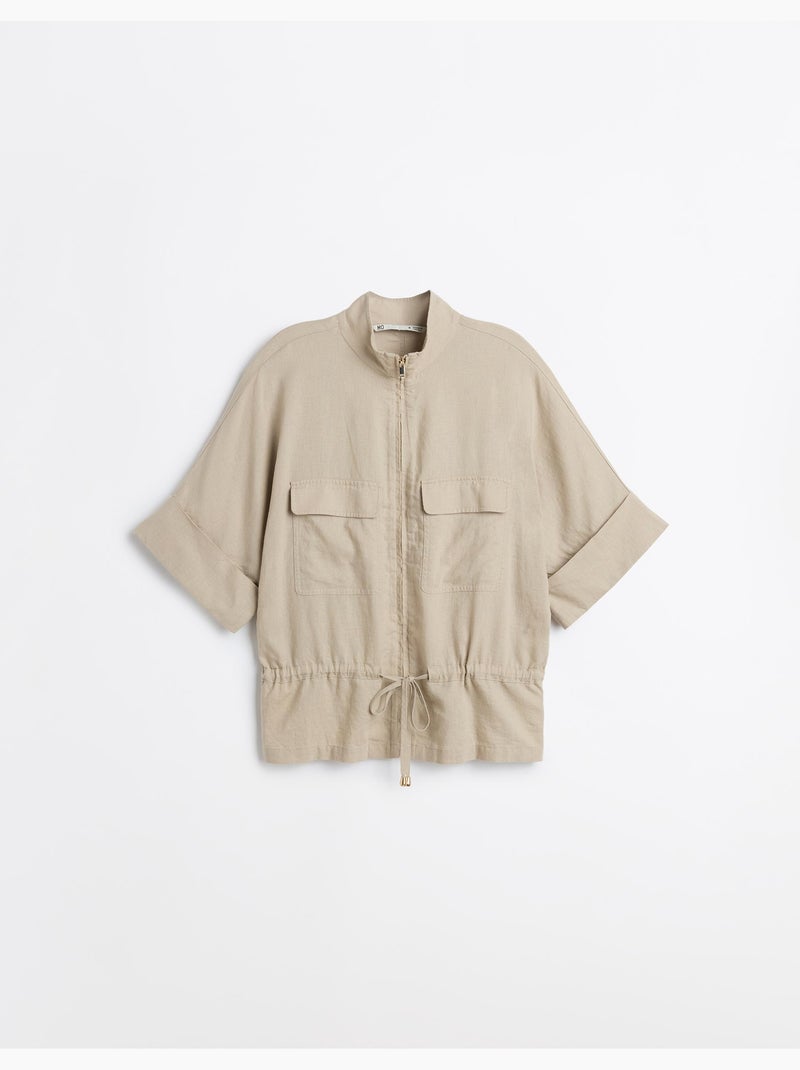 Chaqueta de lino, mo fashion Beige - Kiabi