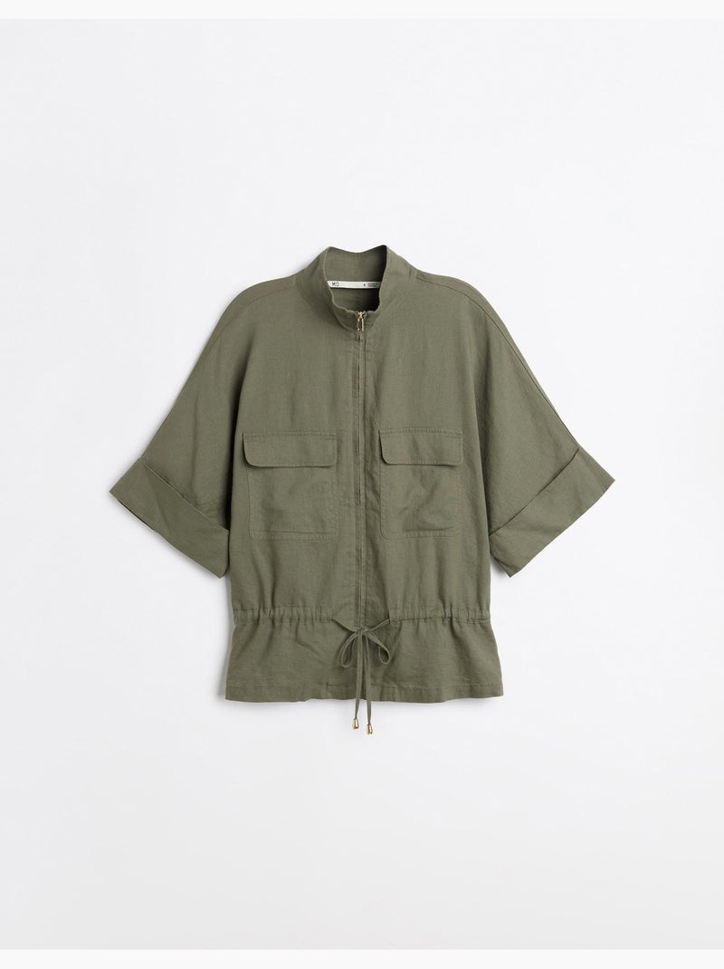 Chaqueta de lino, mo fashion Verde - Kiabi