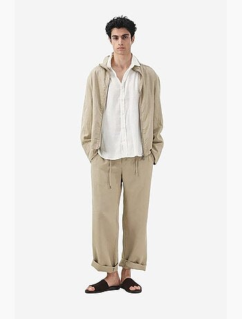 Chaqueta de lyocell y lino con cremallera giesto